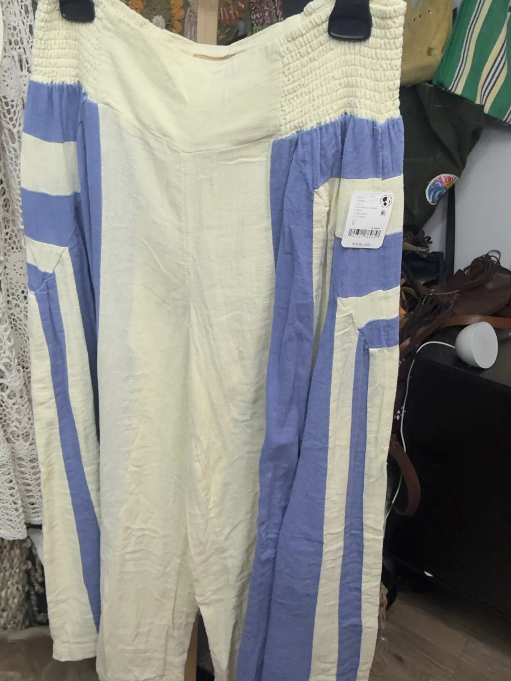 Current- NWT- S- Liora Cotton Wide-Leg Pants free people